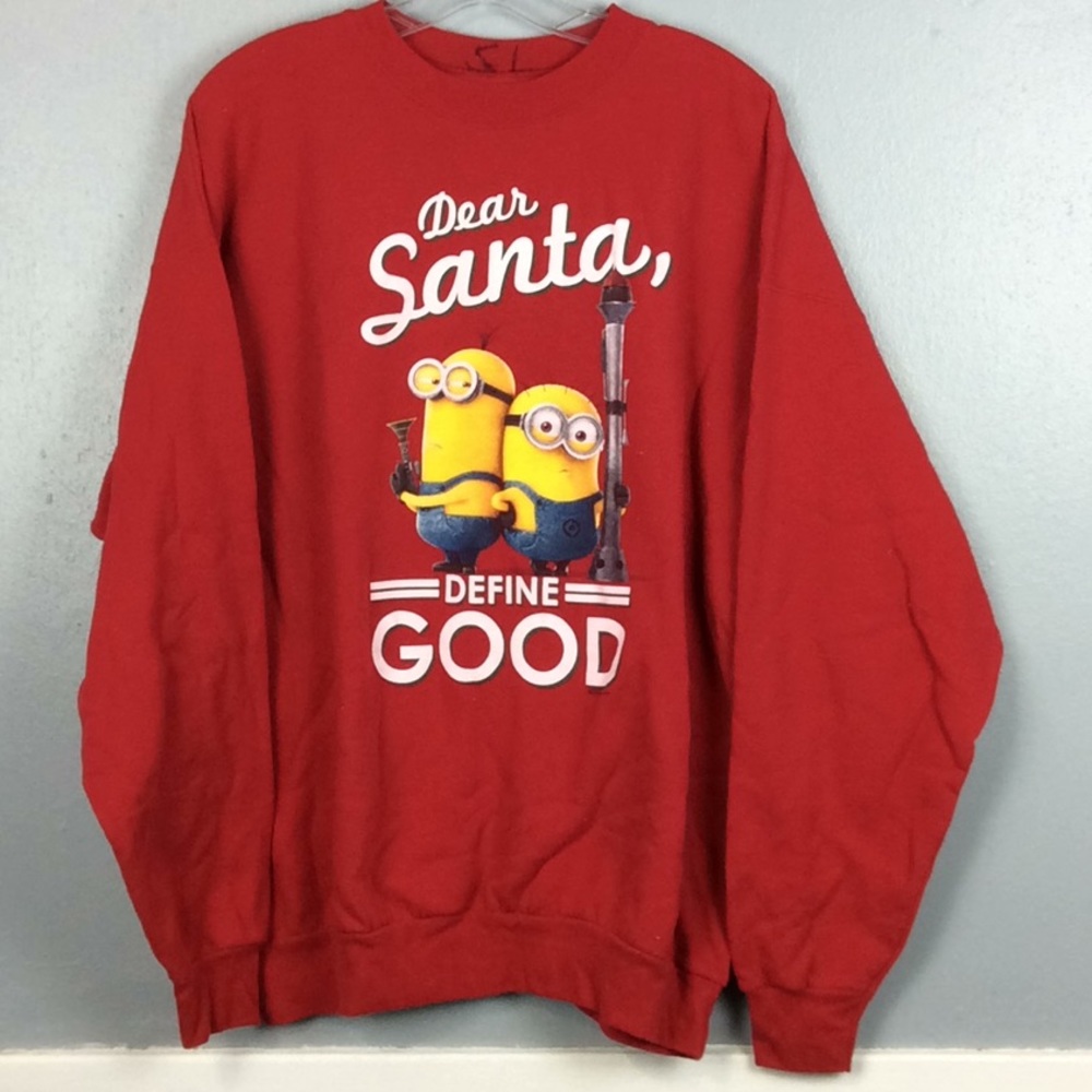 Hanes Comfort Blend Minion Holiday Sweatshirt XL